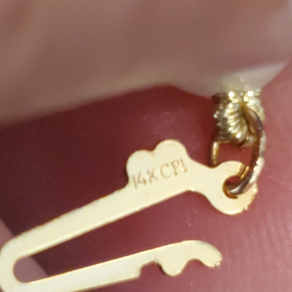 14k White Gold Earrings w Diamonds + Pearls Necklace added as a 🎁 bonus! - Picture 3 of 11